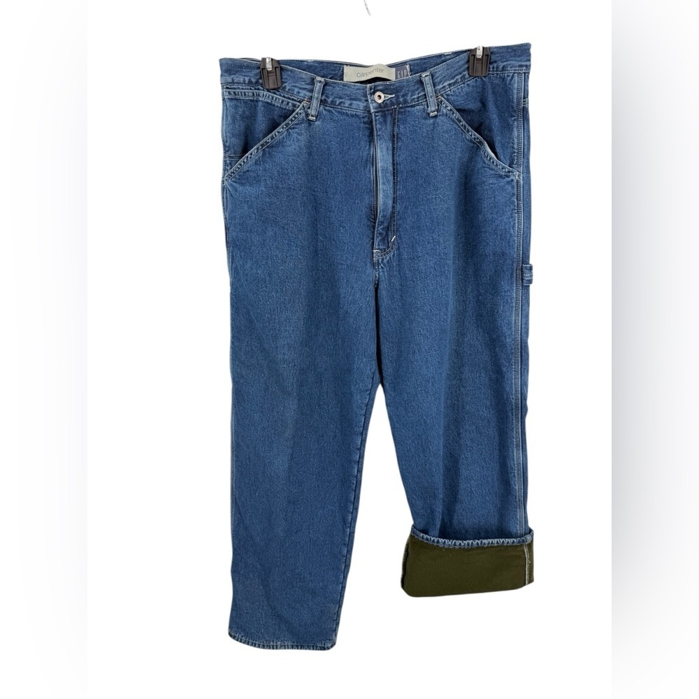 Vintage GAP Mechanic Fleece Lined Jeans Mens 38x30 Denim Carpenter Workwear 90s